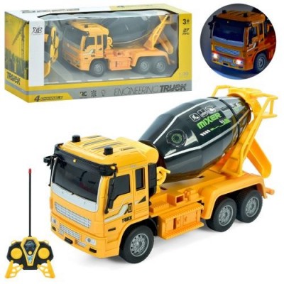 Бетономішалка 2301-1 р/у, 21 см, 1:30, світло, рухомі деталі, на батарейках, в коробці