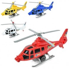 Гелікоптер 3188 C розмір 25 см, заводний, їздить, обертається винт, 4 кольори, у пакеті