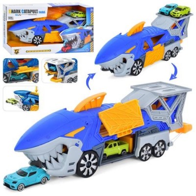 Набір з транспортом P 932-A трейлер 33 см, на запуску, машина 2 шт, в коробці