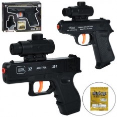 Пистолет 777 B размер 15 см, водяные шарики, 2 вида, в коробке