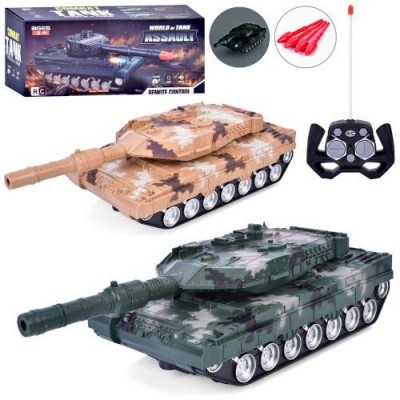 Танк 8051 розм-р 28см, р/у, світло, стріляє, на батарейках, 2 кольори, в коробці