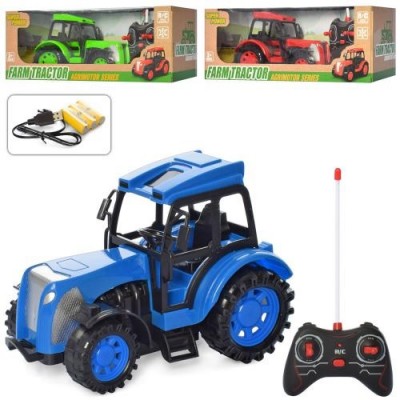 Трактор CR 1922 р/у, акумулятор, 20см, USB-зарядне, 3 кольори, в коробці