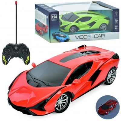 Машина 19-1B р/у, 20см, 1:24, світло, гумові колеса, 2 кольори, на батарейках, в коробці