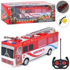 Пожежна машина 2968-D р/у, акумулятор, USB-зарядне, 28 см, звук, світло, в коробке