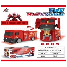 Трансформер 6315 Пожежна машина, музика, світло, їздить, на батарейках, в коробці