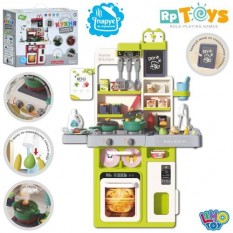 Кухня WD-815 B LIMO TOY, розмір 70-45-70,5см, плита, звук, світло, пара, духовка, мийка-ллється вода (механіч), посуд, продукти,