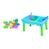 Столик-пісочниця R 399-2A-4A лійка, лопатка, граблі, формочки, 2 види 43-29-25см, у коробці