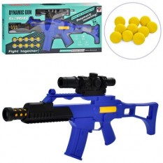 Автомат G607 (18шт) помповий, 54см, м'які кулі-кульки 10шт, в кор-ці, 58-28-5,5см