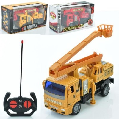 Будтехніка 6988-12-16-26 (24шт) р/к, 19см, 1:24, рухливі деталі, 3 види, на бат-ці, в кор-ці, 27,5-14,5-10см