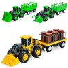 Бульдозер 669-73-74 інерційний, 41см, тварини, бочки, 3 види (2 кольори), в кульку