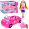 Лялька 9045-2 (18шт) 13см, машина (26см, відчиняються двері та багажник), собачка, переноска, в кор-ці, 28-19,5-15см