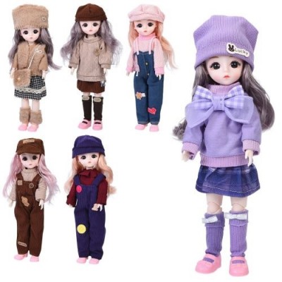 Лялька F0324 (48шт) 29см, шарнірна, 6 видів, у пакеті, 14,5-35-4см