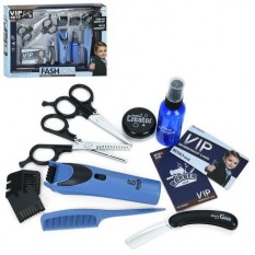 Набір аксесуарів QY 041-041 набір перукаря, набір барбера, машинка для стрижки-рухлива деталь, насадки, ножиці 2шт, гребінець, н