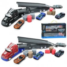 Трейлер 425-12 (36шт) інерц, 32см, машинки 4шт-метал, 7см,мікс кольорів, в кор-ці, 36-20-6,5см