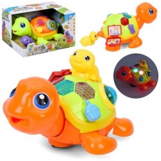 Черепаха 2088 розмір 21 см, музика, світло, їздить, магнітній хвіст, рухливі деталі, черепашка 7 см (магнітний ніс), 2 кольори, 