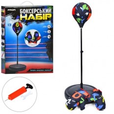 Боксерський набір MR 1252 груша (д18см), на стійці (109см) метал, 2 рукавички 21см, насос, в коробці