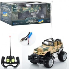 Джип M 4963 розмір 17 см, р/у, аккумулятор, USB зарядка, 1:22, амортизовані гумові колеса, 2 кольори, в коробці