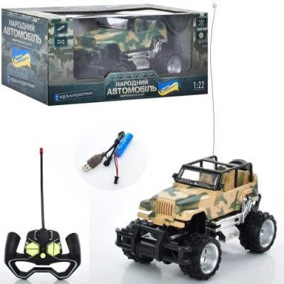 Джип M 4963 розмір 17 см, р/у, аккумулятор, USB зарядка, 1:22, амортизовані гумові колеса, 2 кольори, в коробці