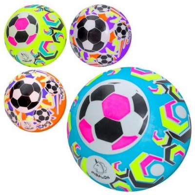 М'яч дитячий MS 4403 розмір 9 дюймів, 57-60г, малюнок (футбол), мікс кольорів