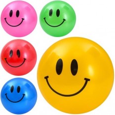 М'яч дитячий MS 4904 розмір 9 дюймів, 60г, смайл, 5 кольорів