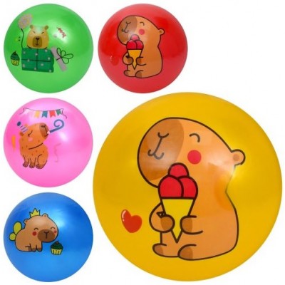 М'яч дитячий MS 4906 розмір 9 дюймів, 60г, капібара, мікс видів/5 кольорів