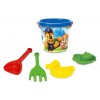 Набір для піску 81152 "Щенячий патруль" 5 ел., "Тигрес", цебра 1 л, лопатка, граблі, паски 2 шт, в сітці