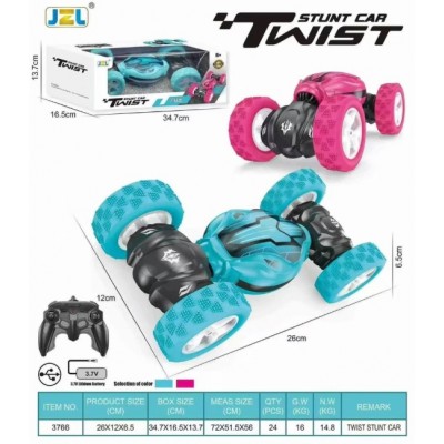 Машина 3766 р/у, акумулятор, USB зарядка, музика, світло, 2 кольори, в коробці