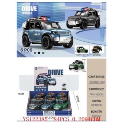 Машина D 700-07 (1уп/6шт) Поліція, інерція, світло, звук, в дисплеї