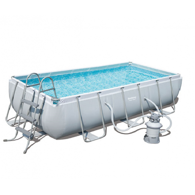 Басейн каркасний BW 56442 (1шт) 404-201-100см, круглий, фільтр-насос,сходи, тент, підстилка, в кор