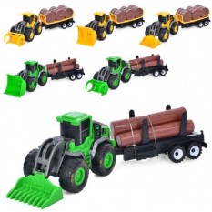 Бульдозер 669-72-73A інерція, 34см, бочки, 3 види (2 кольори), в кульку